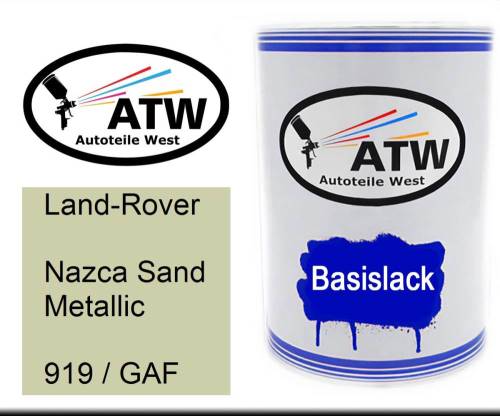 Land-Rover, Nazca Sand Metallic, 919 / GAF: 500ml Lackdose, von ATW Autoteile West.